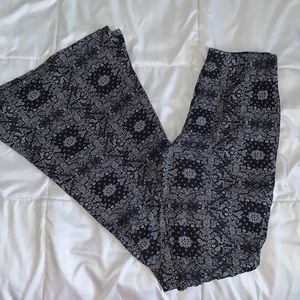 F21 pattern flare pants